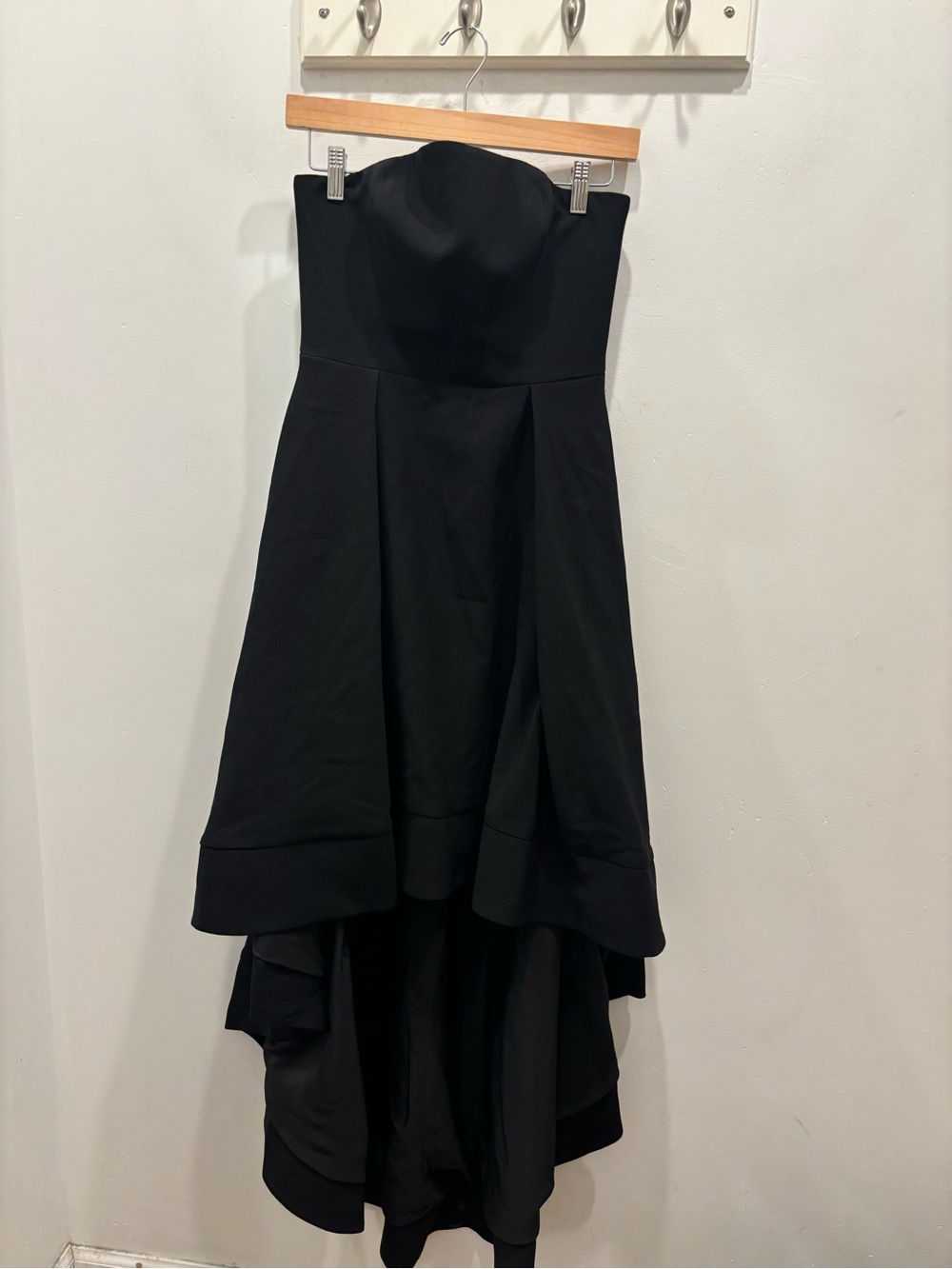 Cmeo Collective Classic Strapless Black High-Low Evening Dress